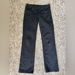 Athleta Grat Black Stretch Straight Fleece Lined Pull On Jegging Athletic Pants